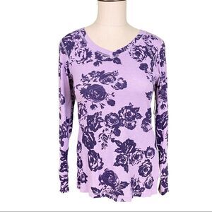 Lularoe Hazel Long Sleeve Raglan V-Neck Tee - Size Small